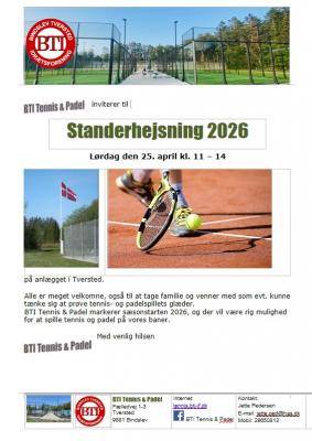 Standerhejsning og Tennissportens Dag 2026