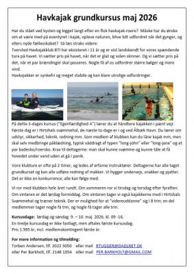 Havkajak grundkursus maj 2026