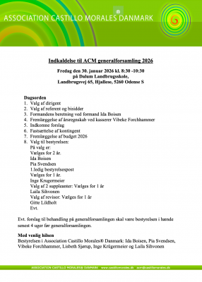 Indkaldelse til ACM generalforsamling 2026