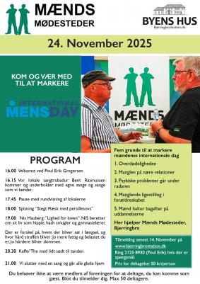 INTERNATIONAL MENS DAY I BYENS HUS 24. NOVEMBER 2025