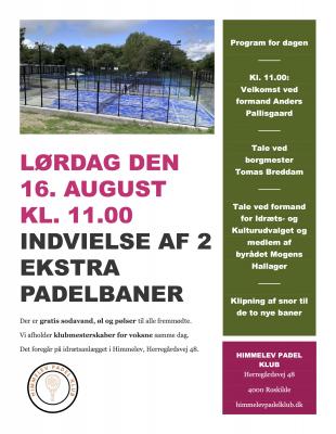 Officiel indvielse af de 2 nye padelbaner