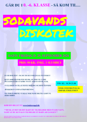 Sodavandsdiskotek 0.-6. klasse
