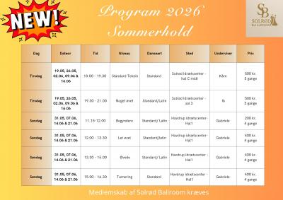 Sommerhold 2026